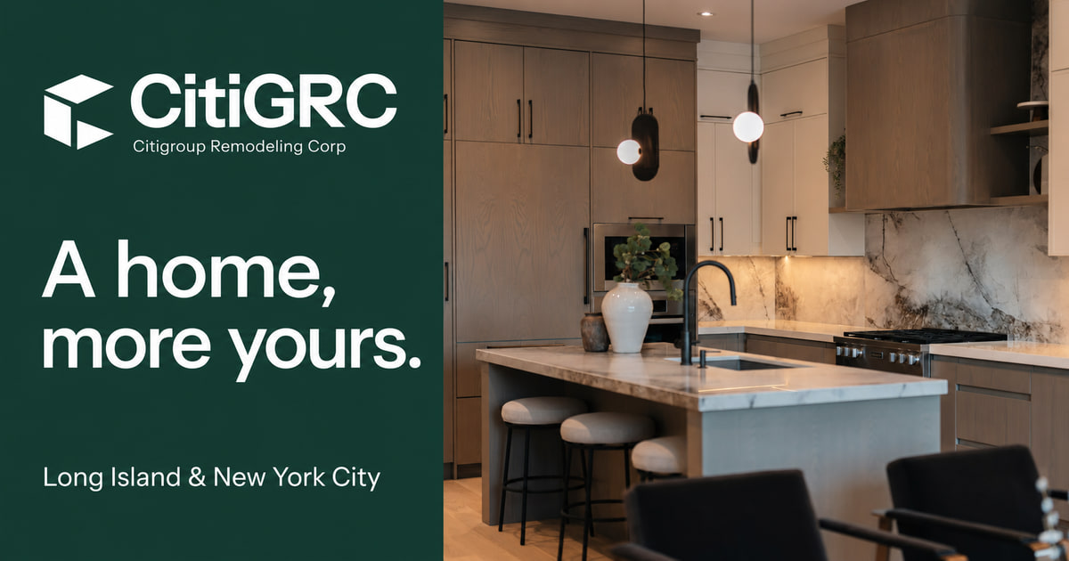 CitiGRC website visual featuring a modern kitchen